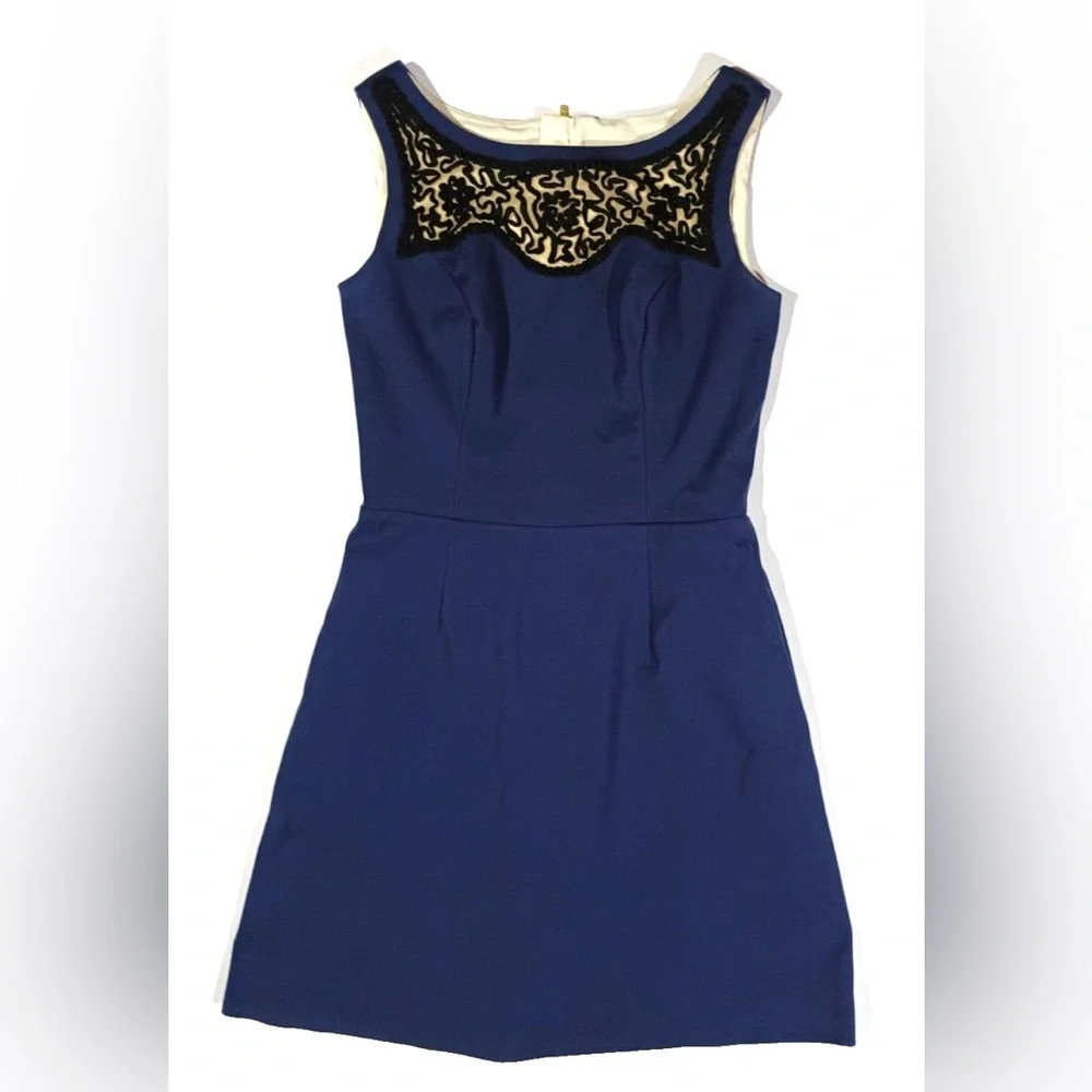 Lilly Pulitzer Navy Embroidered Dress Size 0 Classic Resort Chic - Picture 8 of 12